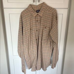 Patagonia Beige and Brown Checkered Shirt